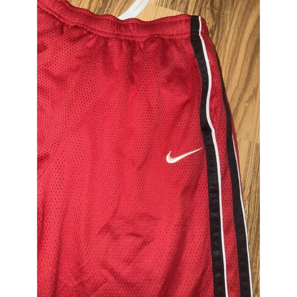 Nike Boys XL‎ Men's Small Y2K Track Pants Mesh Gray tag Red Black White Stripe